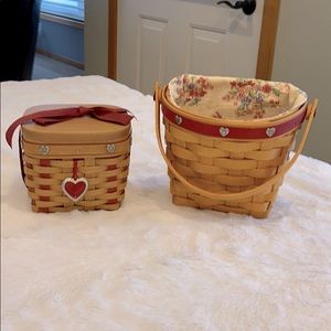 Longaberger Sweetheart baskets 2001 & 2002